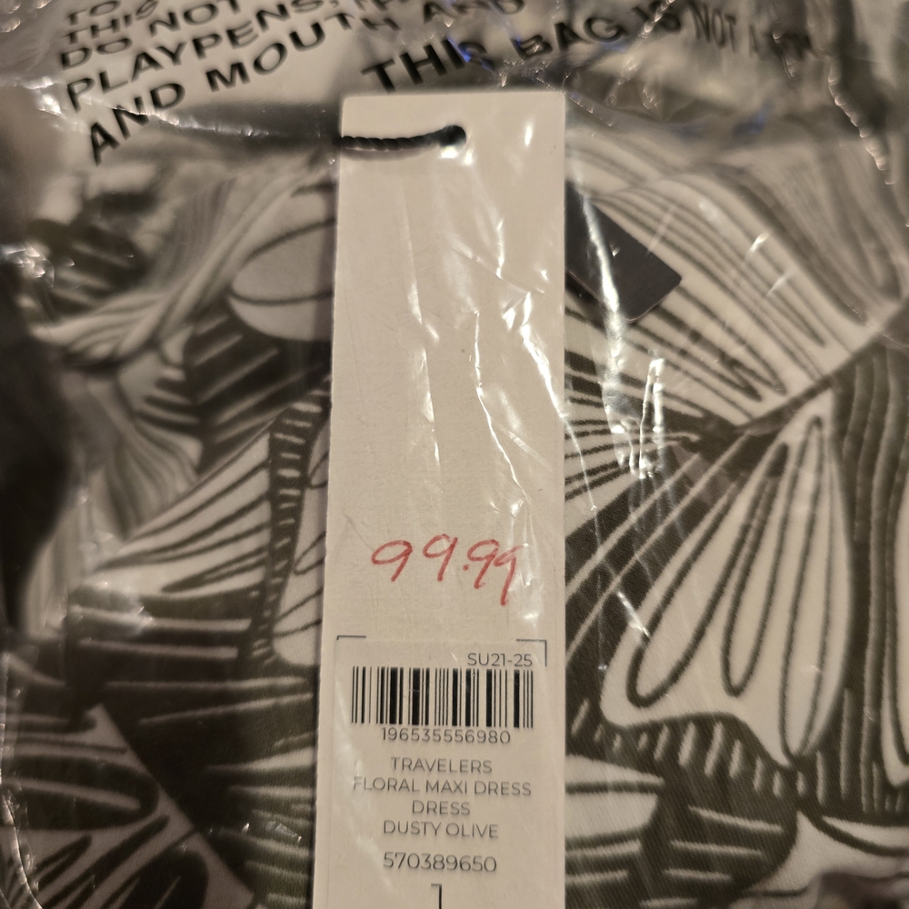 Leaf Patterned Midi Dress - Picture 5 of 5